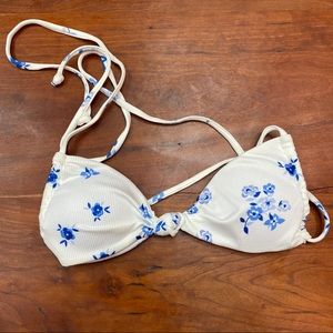 NWT Blue and White Floral Bikini